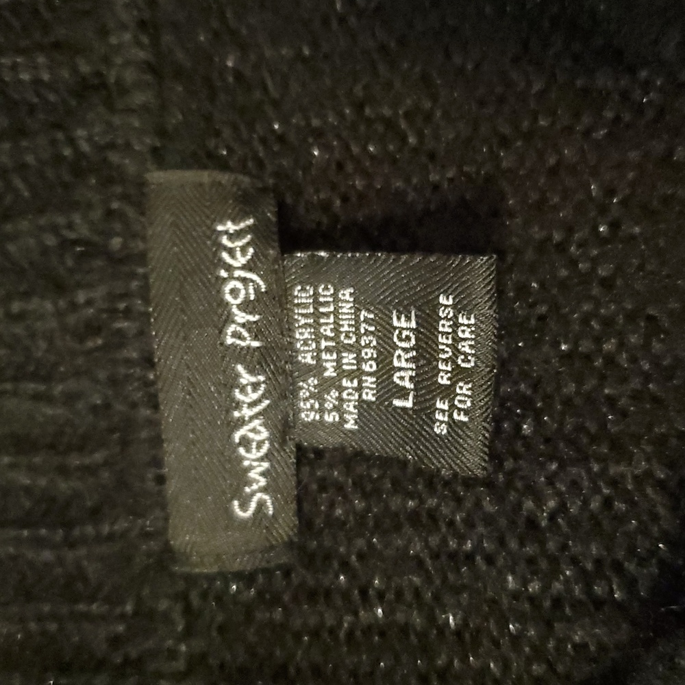 Sweater Project Black Crop Top Sweater - Picture 4 of 4